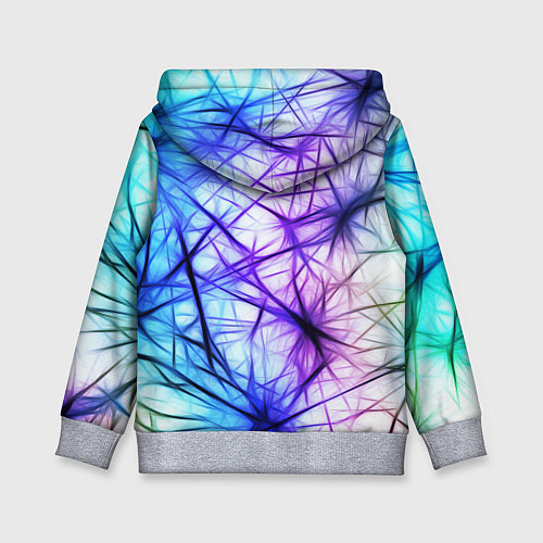 Детская толстовка Неоновые нервы / 3D-Меланж – фото 2