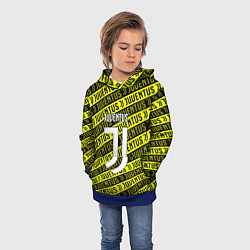 Толстовка-худи детская Juventus pattern fc, цвет: 3D-синий — фото 2