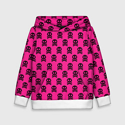 Детская толстовка Эмо череп паттерн - кислотный неон