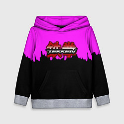 Толстовка-худи детская Tekken розовая геометрия, цвет: 3D-меланж