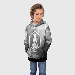 Толстовка-худи детская Tomb Raider - grey gradient, цвет: 3D-черный — фото 2