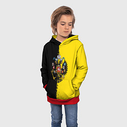 Толстовка-худи детская Российская империя краски, цвет: 3D-красный — фото 2