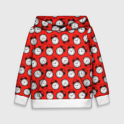 Детская толстовка Будильник паттерн