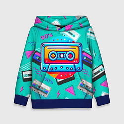 Детская толстовка Кассеты и надпись 90s