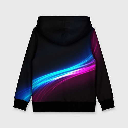 Детская толстовка Россия неоновые волны / 3D-Черный – фото 2