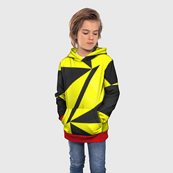 Толстовка-худи детская Абстрактные стекло, цвет: 3D-красный — фото 2