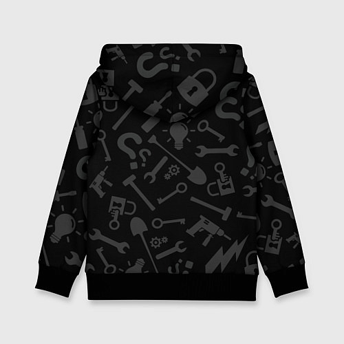 Детская толстовка Привет сосед у камина / 3D-Черный – фото 2