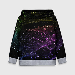 Детская толстовка Неоновые светящиеся линии и точки