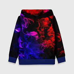 Детская толстовка Неоновый цветок в дыму