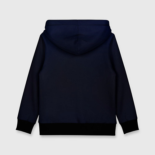 Детская толстовка Синий геометрический слон / 3D-Черный – фото 2