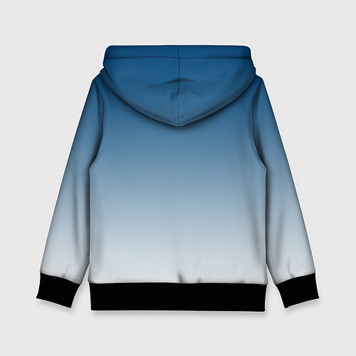 Детская толстовка Бирюзовый градиент текстура / 3D-Черный – фото 2