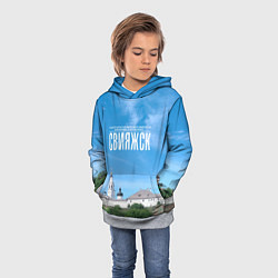 Толстовка-худи детская Град Свияжск музей-заповедник, цвет: 3D-меланж — фото 2