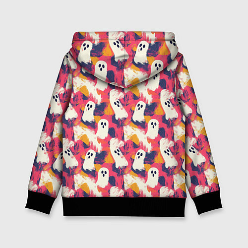 Детская толстовка Приведения на ярком фоне / 3D-Черный – фото 2