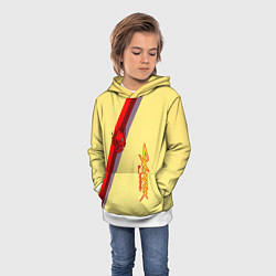 Толстовка-худи детская Samurai geometry steel, цвет: 3D-белый — фото 2