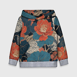 Детская толстовка Цветы в стиле иредзуми