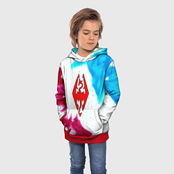 Толстовка-худи детская The Elder Scrolls flame, цвет: 3D-красный — фото 2