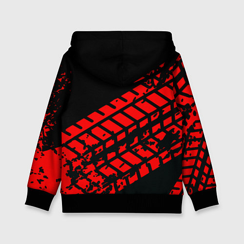 Детская толстовка Mercedes следы от шин / 3D-Черный – фото 2