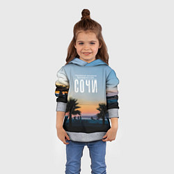 Толстовка-худи детская Курортный Сочи, цвет: 3D-меланж — фото 2