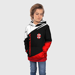 Толстовка-худи детская Umbrella corporation - resident evil, цвет: 3D-красный — фото 2
