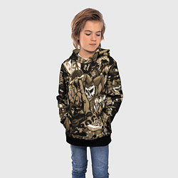Толстовка-худи детская Король и шут средневековья играют рок, цвет: 3D-черный — фото 2