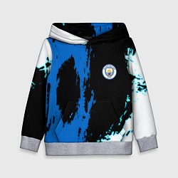 Детская толстовка Манчестер сити краски абстрактные