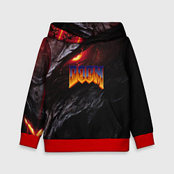 Толстовка-худи детская Doom to hell, цвет: 3D-красный