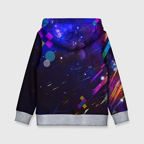 Детская толстовка Космическая геометрия / 3D-Меланж – фото 2