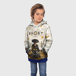 Толстовка-худи детская Ацу из Ghost of Yotei, цвет: 3D-синий — фото 2
