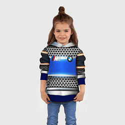 Толстовка-худи детская BMW metal machine, цвет: 3D-синий — фото 2