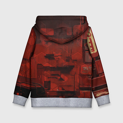 Детская толстовка Футуристичная девушка-робот / 3D-Меланж – фото 2
