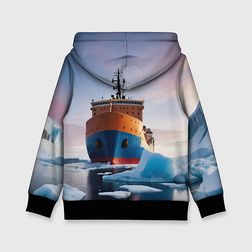 Детская толстовка Северный морской путь / 3D-Черный – фото 2