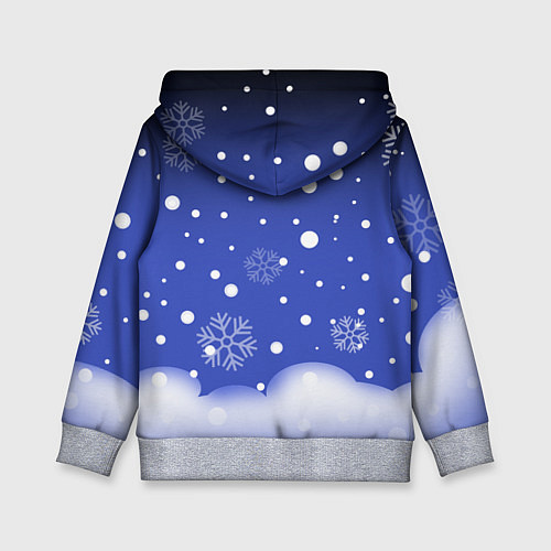 Детская толстовка Ъуъ - Новый год / 3D-Меланж – фото 2