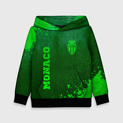 Толстовка-худи детская Monaco - green gradient вертикально, цвет: 3D-черный