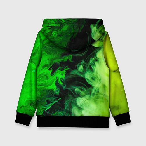 Детская толстовка Ядовитый зеленый дым / 3D-Черный – фото 2