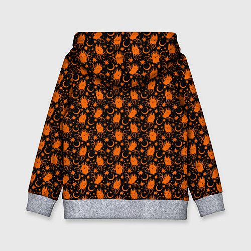 Детская толстовка Летучие мыши - хэллоуин / 3D-Меланж – фото 2