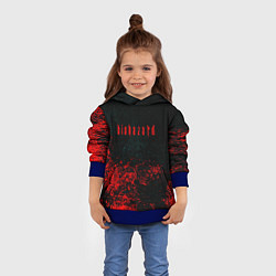 Толстовка-худи детская Biohazard брызги красок, цвет: 3D-синий — фото 2