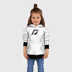 Толстовка-худи детская Need for Speed white poly, цвет: 3D-черный — фото 2