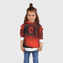 Толстовка-худи детская DOTA 2 краски абстракция, цвет: 3D-белый — фото 2