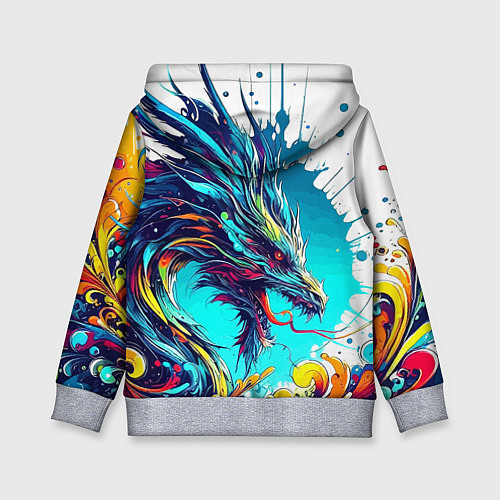 Детская толстовка Japanese dragon - tattoo irezumi / 3D-Меланж – фото 2