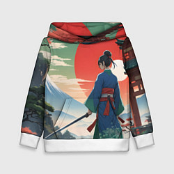 Детская толстовка Самурай на ярком красивом фоне