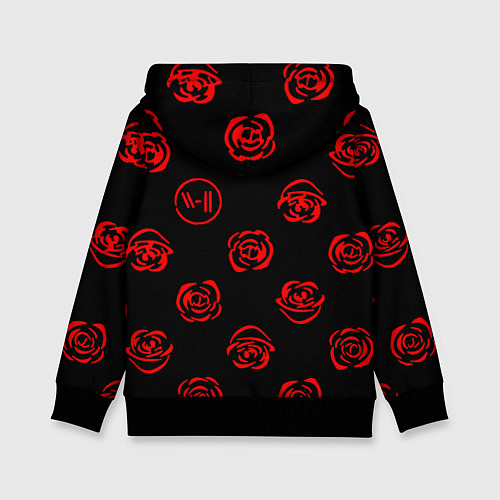 Детская толстовка Twenty one pilots rose pattern / 3D-Черный – фото 2