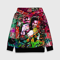 Толстовка-худи детская Майк Тайсон граффити, цвет: 3D-черный