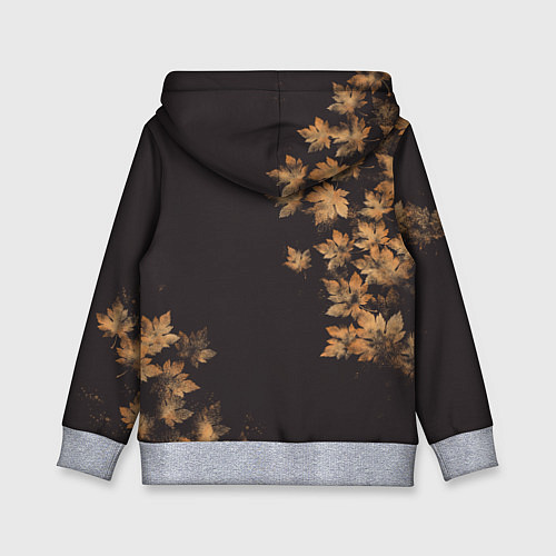 Детская толстовка Осенние листья эффект / 3D-Меланж – фото 2