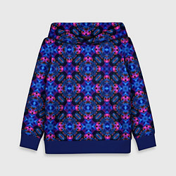 Детская толстовка Калейдоскопический узор синего и розового цвета