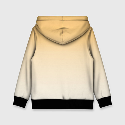 Детская толстовка Градиент желтый с цветами / 3D-Черный – фото 2