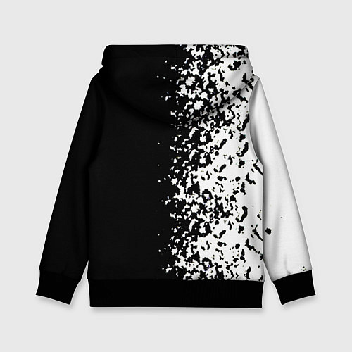 Детская толстовка The Last of Us брызги красок черно белый / 3D-Черный – фото 2
