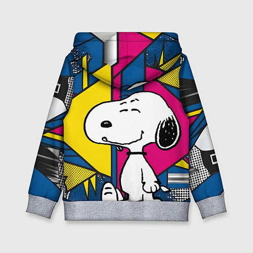 Детская толстовка Снупи поп-арт / 3D-Меланж – фото 2