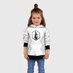 Толстовка-худи детская Tomb Raider white poly, цвет: 3D-черный — фото 2
