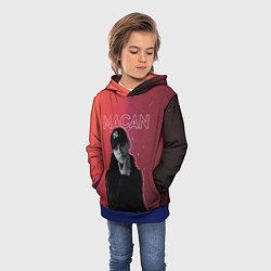 Толстовка-худи детская Макан - певец, цвет: 3D-синий — фото 2
