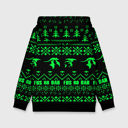 Детская толстовка The Elder Scrolls кислотное лого зима / 3D-Черный – фото 2